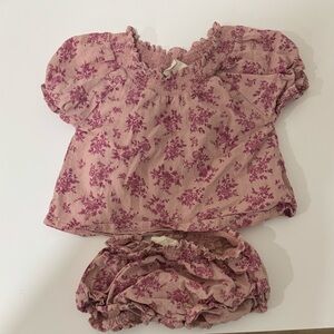 Pink Floral Toddler Outfit
